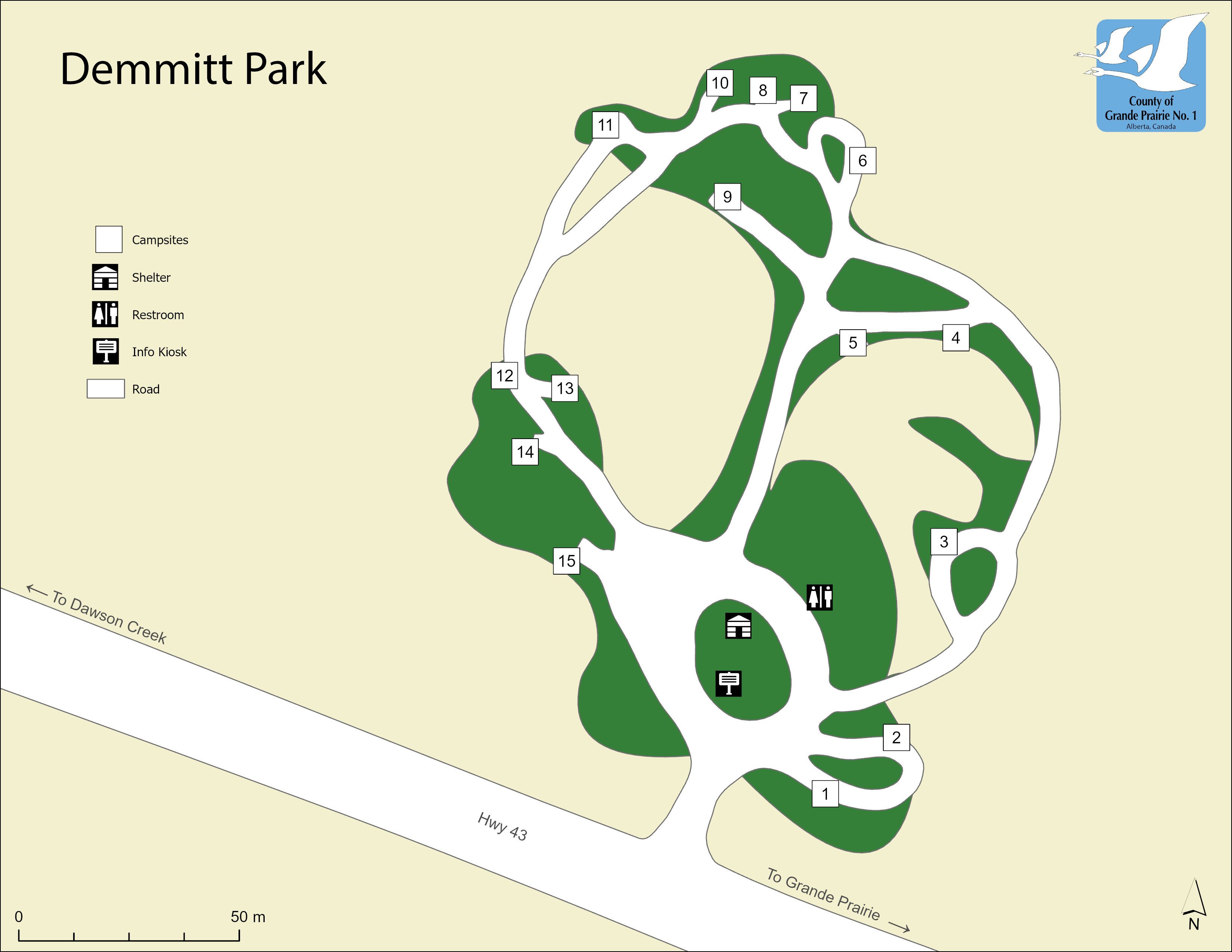 Demmitt Park Site Map
