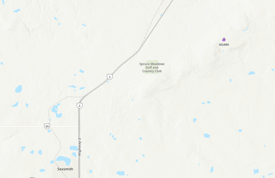 map of fire near Morgans Mountain
