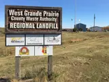 Sign for West Grande Prairie Regional Landfill