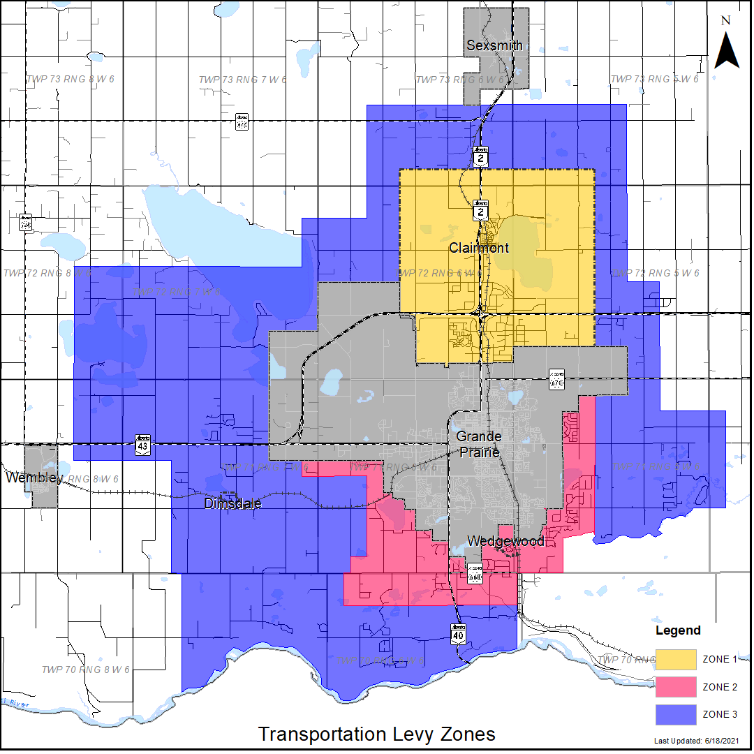 Transportation Levy Zone Map