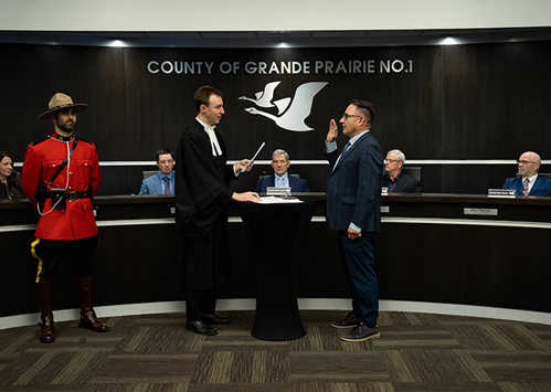 Council Swearing-in Ceremony October 27 2025 Deputy Reeve Bob Chrenek